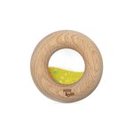 Donut sensoriel en bois jaune paillettes