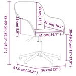 Chaise fauteuil siège pivotante de bureau informatique étude velours bleu 02_0024091