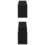 vidaXL Étagère Murale avec étagère 2 Pièces Chêne noir 100 x 15 x 20 cm