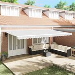 vidaXL Auvent Rétractable 600 × 300 cm Blanc