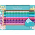 Coffret cadeau Sparkle  20 crayons de couleur et 1 taille-crayon Mini FABER-CASTELL