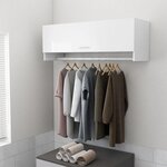 vidaXL Garde-robe blanc brillant 100x32 5x35 cm bois d'ingénierie
