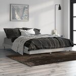 vidaXL Cadre de lit sans matelas gris béton 135x190 cm