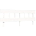 vidaXL Cadre de lit sans matelas blanc 200x200 cm bois massif de pin