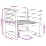 vidaXL Sofa de milieu extérieur Bois d'Acacia Massif Blanc