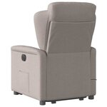vidaXL Fauteuil inclinable de massage électrique Taupe Tissu