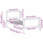 vidaXL Cadre de lit avec tête de lit Gris clair 90 x 190 cm tissu