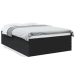 vidaXL Cadre de lit sans matelas noir 140x190 cm