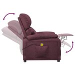 vidaXL Fauteuil de massage Violet Tissu