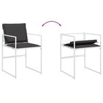 vidaXL Ensemble à manger de jardin avec coussins 13Pièces blanc textilène