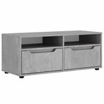 vidaXL Meuble TV VISNES gris béton 100x40x38 cm bois d'ingénierie