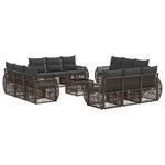 vidaXL Ensemble de canapé de jardin 13 Pièces Gris et Gris foncé