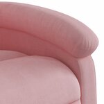 vidaXL Fauteuil inclinable Rose Velours