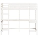 vidaXL Lit superposé sans matelas blanc 75x190 cm pin massif