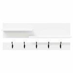 vidaXL Porte-manteau mural Blanc 90 x 15 x 36 cm Bois d'ingénierie