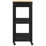 vidaXL Chariot de cuisine Uni Noir 88 5 x 40 x 84 cm