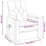 vidaXL Fauteuil de massage Crème Tissu