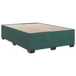 vidaXL Sommier à lattes de lit et matelas Vert foncé 140x190cm Velours