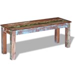Banc banquette 110 x 35 x 45 cm bois de récupération massif 02_0011017