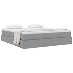 vidaXL Lit avec rangement et matelas Gris clair 180 x 200 cm Polyester