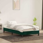 vidaXL Cadre de lit sans matelas vert foncé 90x220 cm velours