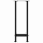 vidaXL Pieds de table console Noir 2 pièces 38 x (72-73) cm Acier