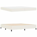 vidaXL Cadre de lit Crème 200 x 200 cm Tissu en velours côtelé