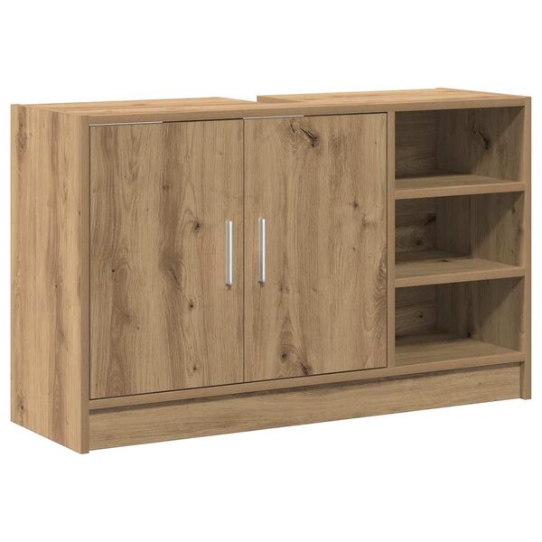 vidaXL Meuble sous lavabo Chêne artisanal 90x29x55 cm Bois d'ingénierie