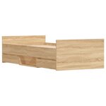 vidaXL Cadre de lit tête de lit et pied de lit chêne sonoma 100x200 cm