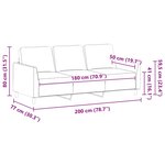 vidaXL Canapé à 3 places Crème 180 cm Similicuir