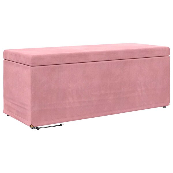 vidaXL Tabouret Rose 101 x 41 x 40 cm Velours et Bois Composite
