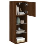 vidaXL Meubles TV avec lumières LED 2 Pièces chêne marron 30 5x30x90 cm