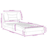 vidaXL Cadre de lit avec tête de lit Crème 80x200 cm Tissu