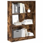 vidaXL Bibliothèque chêne fumé 80x24x109 cm bois d'ingénierie