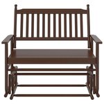 vidaXL Banc balancelle marron 118x70x104 5 cm bois massif de peuplier