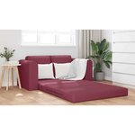 vidaXL Canapé-Lit 60cm Bordeaux tissu