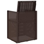 vidaXL Chaises de jardin salle à manger 2 Pièces Marron et gris clair PP