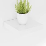 vidaXL Étagère murale flottante 4 Pièces Blanc brillant 23x23 5x3 8cm MDF
