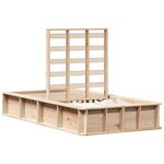 vidaXL Cadre de lit Marron 90 x 200 cm Bois de pin massif