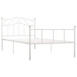 vidaXL Cadre de lit Blanc Métal 100 x 200 cm