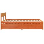 vidaXL Cadre de lit sans matelas cire marron 140x190cm bois pin massif