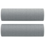 vidaXL Canapé 3 places avec oreillers gris clair 180 cm tissu