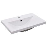 vidaXL Ensemble de meubles de bain Blanc et chêne sonoma Aggloméré