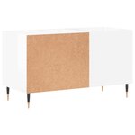 vidaXL Armoire à disques blanc brillant 85x38x48 cm bois d'ingénierie