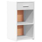 vidaXL Tables de chevet 2 Pièces blanc 35x34x65 cm bois d'ingénierie