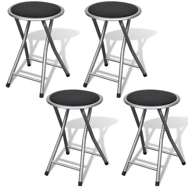 vidaXL Tabourets de pliables lot de 4 similicuir