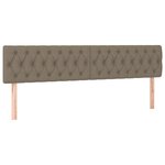 vidaXL Sommier à lattes de lit et matelas et LED Taupe 200x200cm Tissu
