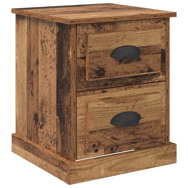 vidaXL Cabinet de chevet avec tiroir Bois ancien 39 x 39 x 47.5 cm