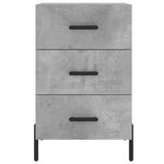 vidaXL Table de chevet gris béton 40x40x66 cm bois d'ingénierie