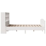 vidaXL Lit bibliothèque sans matelas blanc 160x200 cm bois pin massif